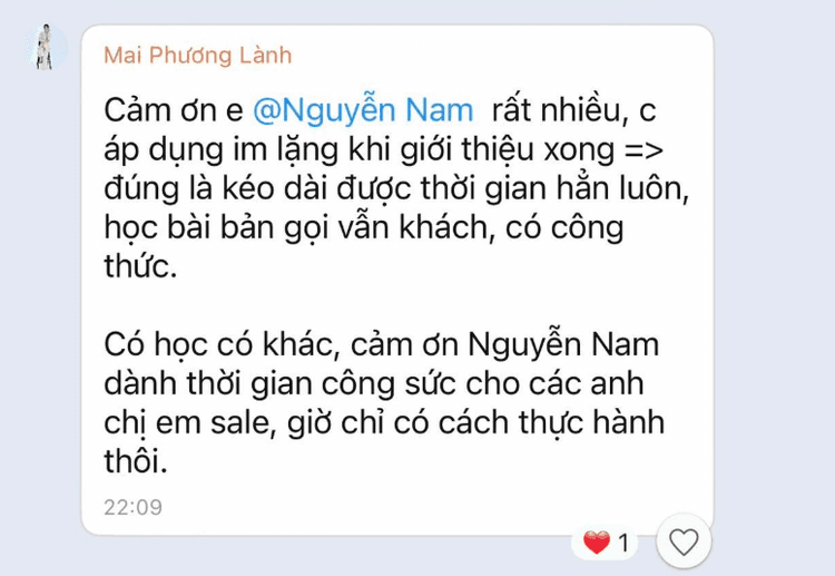 Feedback Học viên 1