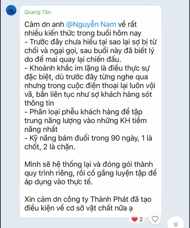 Feedback Học viên 2