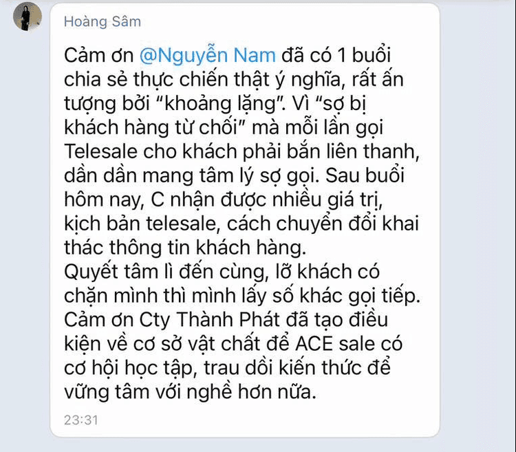 Feedback Học viên 3