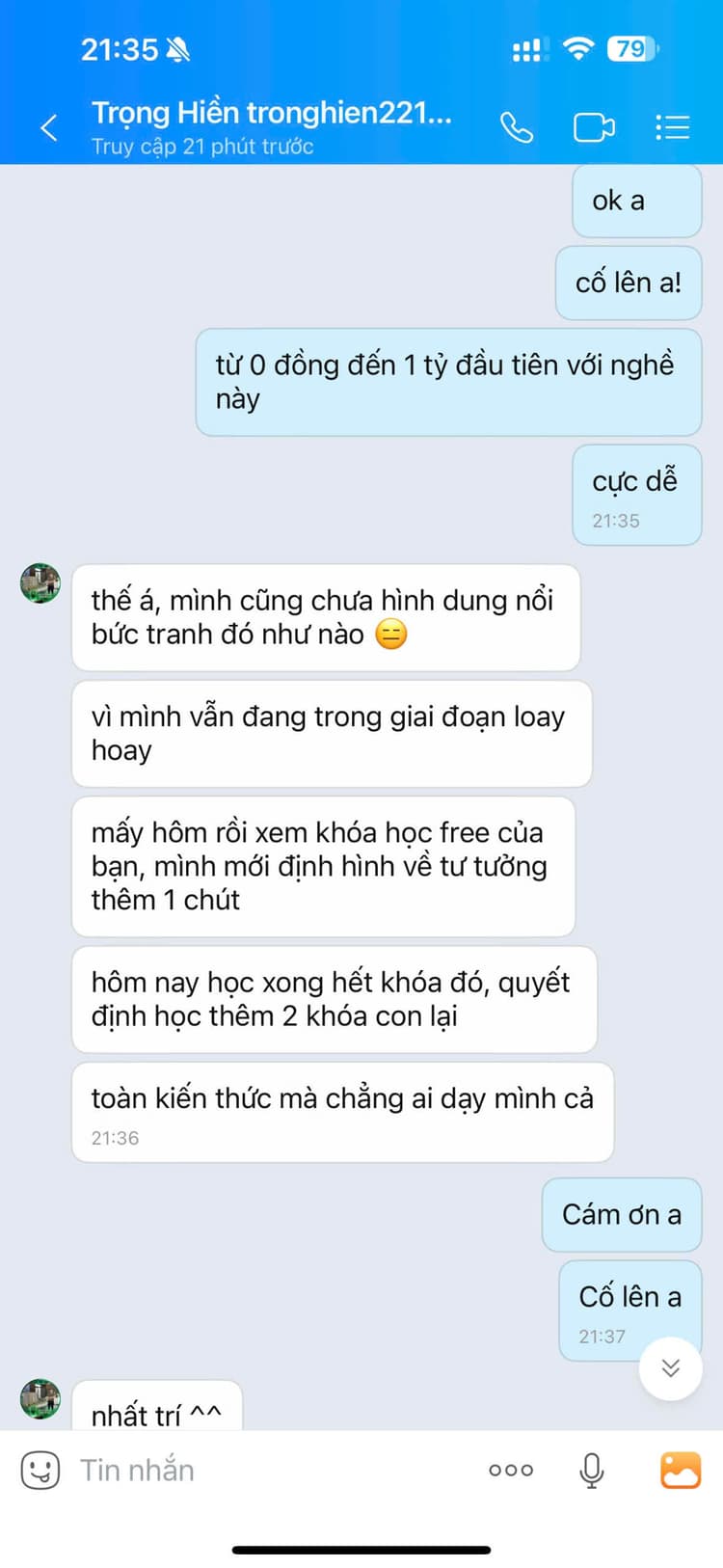 Feedback Học viên 5