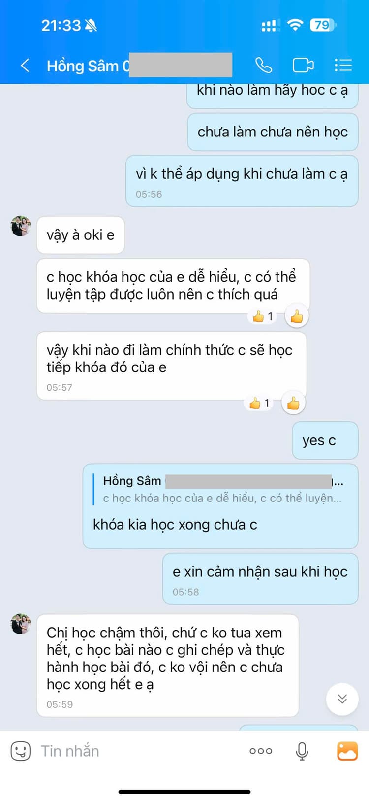 Feedback Học viên 7